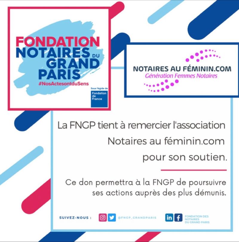 Notaires au Feminin.com aux côtés de la Fondation des Notaires du grand Paris