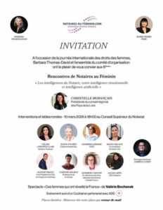 Invitations aux rencontres de Notaires au féminin 2026